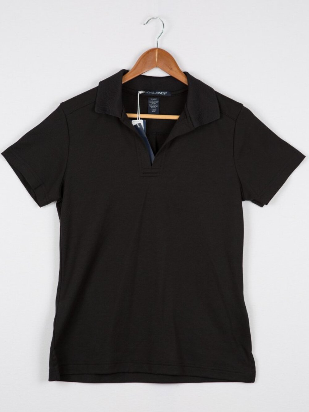 Devon & Jones Crownlux Performance Black Ladies Golf Polo Shirt S NWT